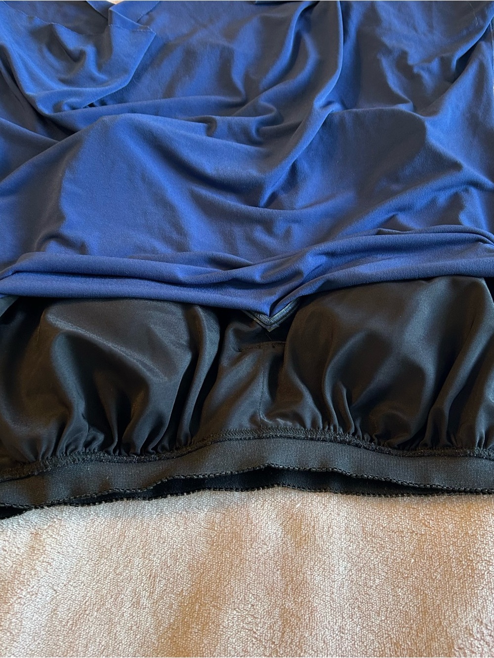 Magicsuit by Miraclesuit Taylor blue handkerchief draped tankini racerback 8 - Picture 5 of 8